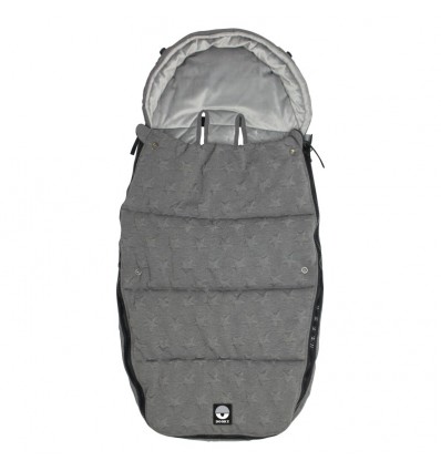 Universal polar footmuff knitted star grey