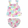 tankini bebé con bañador pañal flores