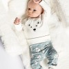 baby kimono bodysuit polar bear