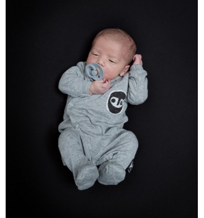 mask grey footed newborn overall