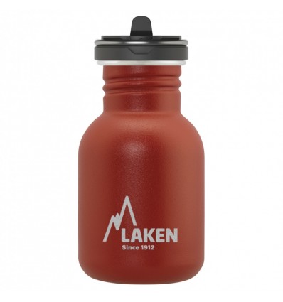 basic steel flow bottle 350 ml red