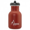 basic steel flow bottle 350 ml red