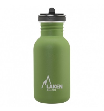 basic steel flow bottle 500 ml green