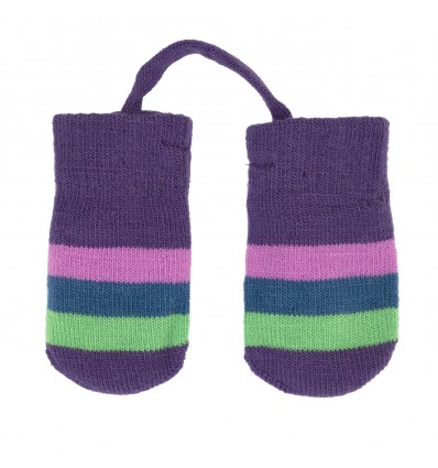 knitted baby mittens stripes brasilia