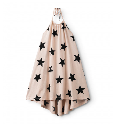 star collar dress nude