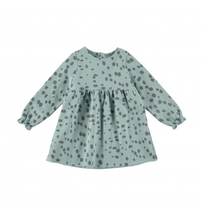 mint animal print baby dress