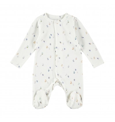 lavender footed babysuit