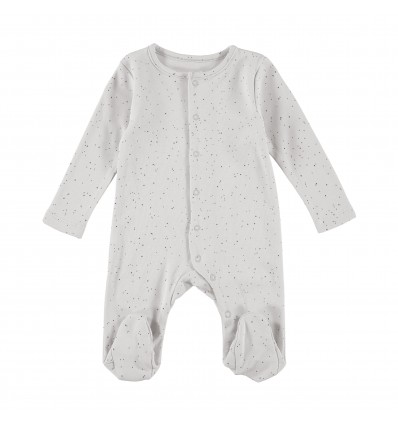 mini stars footed babysuit