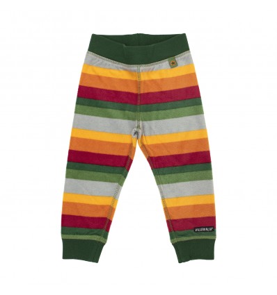 stripped fleece pants forest