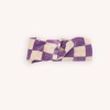 checkers velvet headband lilac