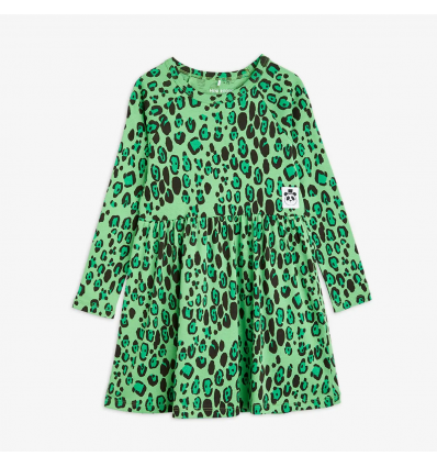 green leopard dress longsleeve