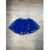 royal blue pompom tutu skirt