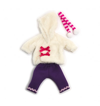 white furry coat doll set 32cm