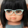 Asian doll with glasses 38 cm