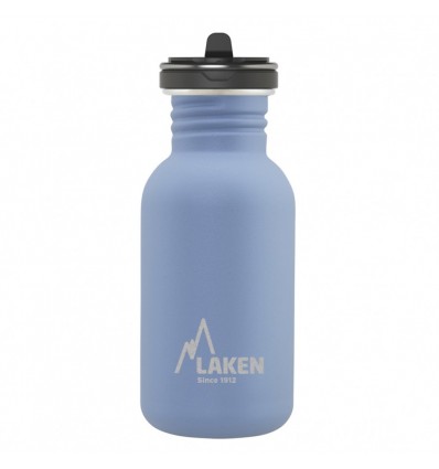 basic steel flow bottle 500 ml blue