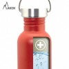 basic steel bottle 750 ml red