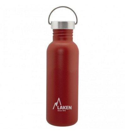 basic steel bottle 750 ml red