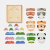 animal mix up wooden puzzle