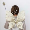 golden sequin wings