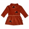 Baby dress velvet ostrich