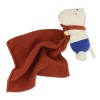 Cuddly towelwith hippo brown/blue