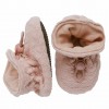 baby quilted textile slippers pink