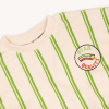 Stripes green cropped crewneck t-shirt