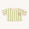 Stripes green cropped crewneck t-shirt