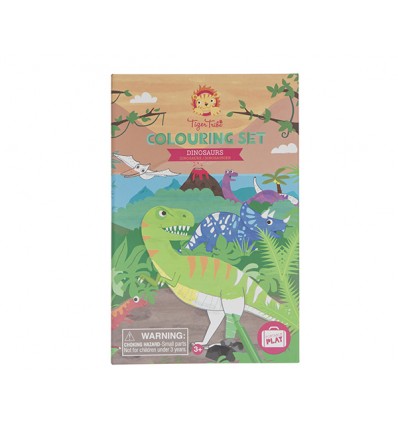 colouring set  dinosaur