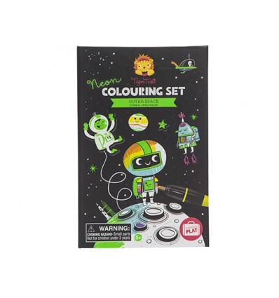 neon colouring set  outer space