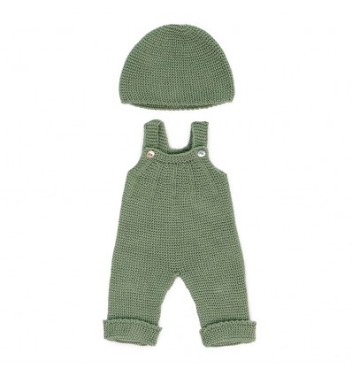 knitted dungarees doll 38cm