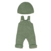 knitted dungarees doll 38cm