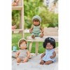 knitted dungarees doll 38cm