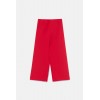 red straight trousers