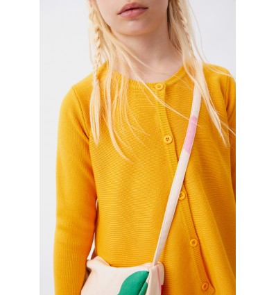 Yellow knitted cardigan