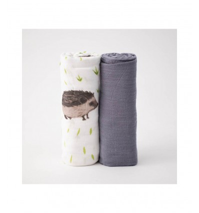 bamboo swaddle hedgehog - 2 pack