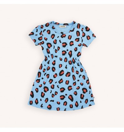 leopard dress blue