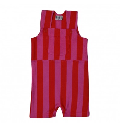 terry baby dungarees stripes