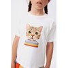 camiseta print gato