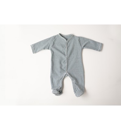 blue stripes babysuit