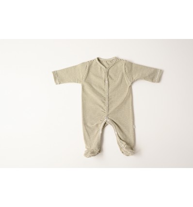 green stripes babysuit