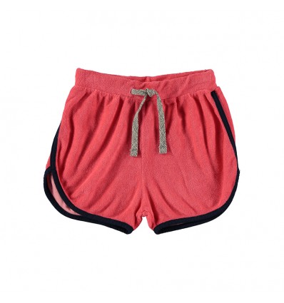 coral terry shorts