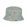 bucket hat little boats green