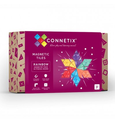 connetix magnetic tiles - geometry pack 30 pieces