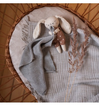 Cuddly towel with brown rabbit