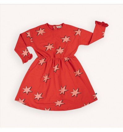 Vestido Rojo Stars volantes