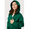 green hooded sweatshirt