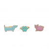 glitter rings dog - set of 3