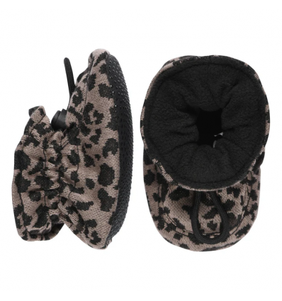 baby corduroy  slippers leopard