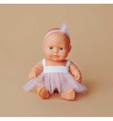 Muñeca bebé caucásica vestido 21cm